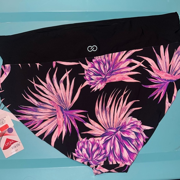 NWT Calia Floral High Waisted Swim Bottom Size 2X - Picture 1 of 4